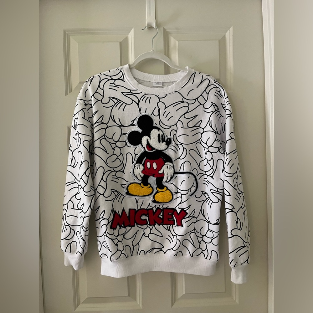 Women’s Disney 100 Mickey Mouse Sketch Graphic Sweatshirt cotton size S